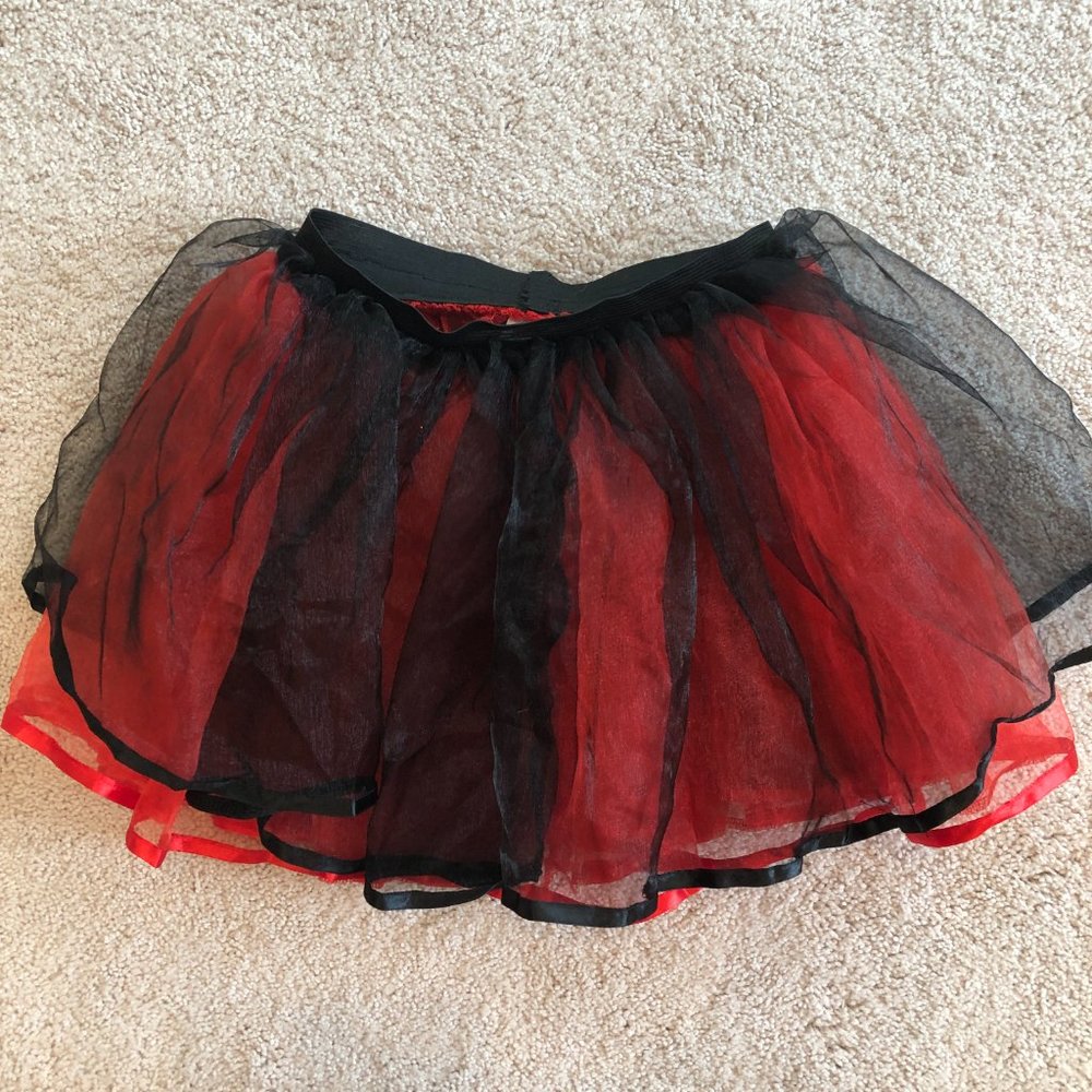 Spirit Halloween Kids/Adult Gothic Devil Costume Red Black with Wings & Headband - Picture 5 of 15